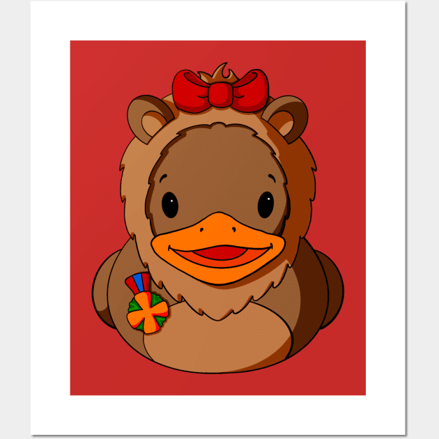 The Cowardly Lion Rubber Duck Wall Art by Alisha Ober Designs